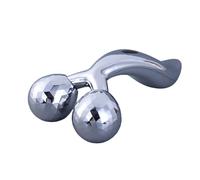 Masajeador rodillo facial 3D - tensión, estilo portátil ergonómico, cabezales dobles giratorios + desplazamiento manual, aplicador sólido ABS - para Skincare & Spa doméstico