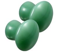 Masajeadores Faciales de Jade Verde, Set 2 Piezas Forma de Hongo | Piedra de Aventurina Pulida, Bordes Redondeados y Agarre Ergonómico, para Frente y Hombros