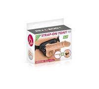 Masajeadores marca REAL BODY 2 en 1 Gode ceinture interchangeable Tony 18 cm - CC514127