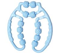 Masajera manual de celulitis, rodillo de piernas azules, rollero muscular manual con 12 ruedas, anti -celulitis, músculo removedor