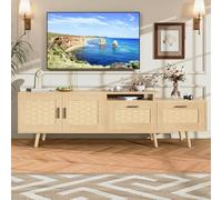 MASAJIA Mueble TV extensible madera 146-180 cm, mueble TV madera con 2 cajones, muebles tele dormitorio, almacenamiento, muebles, TV, 180 cm, longitud de muebles, televisión, salón, mesa y televisión