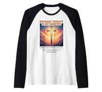 Masajista Cristiano Masajista Masajista Terapia Es Mi Ministerio Camiseta Manga Raglan