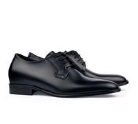 MASALTOS Zapatos de Hombre con Alzas Que Aumentan Altura hasta 7 cm. Fabricados en Piel. Modelo Amberes (Negro, Sistema Tallas Calzado EU, Adulto, Hombre, Números, Mediano, 42)