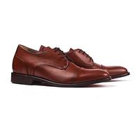 MASALTOS Zapatos de Hombre con Alzas Que Aumentan Altura hasta 7 cm. Fabricados en Piel. Modelo Birmingham Marron 41