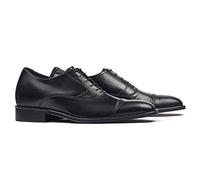 MASALTOS Zapatos de Hombre con Alzas Que Aumentan Altura hasta 7 cm. Fabricados en Piel. Modelo Derbi Negro 39