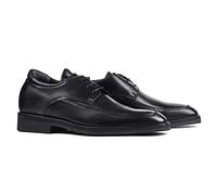 MASALTOS Zapatos de Hombre con Alzas Que Aumentan Altura hasta 7 cm. Fabricados en Piel. Modelo Roma Negro 40
