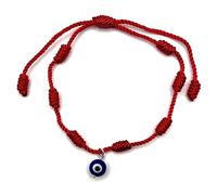 MASBARATA PULSERA CON NUDOS Y MOTIVO DE PLATA DE LEY (OJO TURCO)