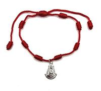 MASBARATA PULSERA CON NUDOS Y MOTIVO DE PLATA DE LEY (VIRGEN DEL ROCIO)