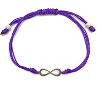 MASBARATA PULSERA INFINITO HILO MORADO DE PLATA DE LEY 925/1000