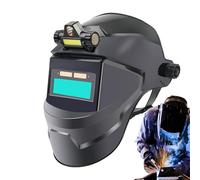 Masca de soldadura automática: casco de soldad ura de color verdadero, gafas de digital de área visual grande | Tacón de con oscurecimiento automático, soldad ura enmascarando un gra
