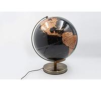 Mascagni - Globo terráqueo Luminoso con Base de Metal Acabado Cobre (30 cm)