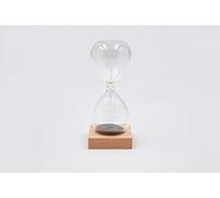 Mascagni - Reloj de arena magnético (13 cm, base de madera de haya, roble arena/gris)