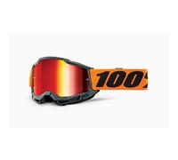 Máscara 100% ACCURI 2 Naranja MX Cross Gafas Enduro Lente Espejo Roja
