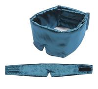 Máscara acolchada de seda pura para dormir para dormir, máscara de ojos para dormir, ayuda para relajarse, vendas para dormir, sombra de ojos al aire libre (azul)