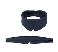 Máscara acolchada de seda pura para dormir para dormir, máscara de ojos para dormir, para viajes, relajarse, vendas para dormir, sombra de ojos al aire libre (negro)