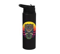 Máscara Africana Arte Tribal Tradición De Escultura Africana Stainless Steel Insulated Water Bottle