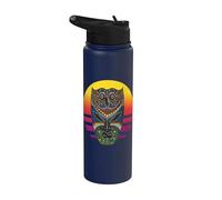 Máscara Africana Arte Tribal Tradición De Escultura Africana Stainless Steel Insulated Water Bottle