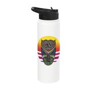 Máscara Africana Arte Tribal Tradición De Escultura Africana Stainless Steel Insulated Water Bottle