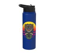 Máscara Africana Arte Tribal Tradición De Escultura Africana Stainless Steel Insulated Water Bottle