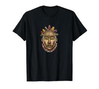 Máscara Africana Tribal Tradicional Vintage Camiseta gráfica económica, Hombre, Negro, XL