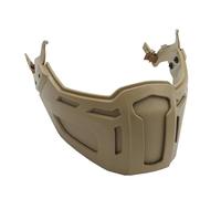 Máscara Airsoft de Cara Completa, Media Cara Compatible con Casco con área de protección de 11 cm para Airsoft y Actividades al Aire Libre (Arcilla), máscara Completa