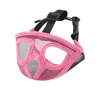 Máscara Ajustable for Mascotas, hocico Corto, bozal for Perro, Malla Transpirable, bozal de Cara Plana, Apto for Bulldog francés, Shih Tzu y Accesorios for Perros Pug (Color : Pink, Size : XXS)