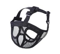 Máscara Ajustable for Mascotas, hocico Corto, bozal for Perro, Malla Transpirable, bozal de Cara Plana, Apto for Bulldog francés, Shih Tzu y Accesorios for Perros Pug (Color : Black, Size : L)