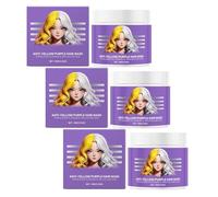 Máscara Anti-amarillecimiento Del Cabello Púrpura, Acondicionador Hidratante Púrpura, Quitar Tonos Amarillos Y Condición Seco, Para El Cabello Rubio Platino Y Gris/plata (3pcs)