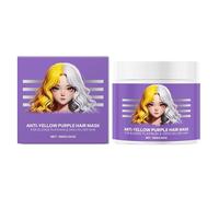 Máscara Anti-amarillecimiento Del Cabello Púrpura, Acondicionador Hidratante Púrpura, Quitar Tonos Amarillos Y Condición Seco, Para El Cabello Rubio Platino Y Gris/plata (1pcs)