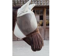 Kentucky Horsewear Classic Fly Mask with Ears and Nose Fringes, Silver - Cob Kentucky Horsewear
