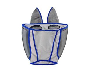 Máscara antimosca para caballos - 69g | Cubierta Protectora UV en Fina | Escudo De Cabeza De Poliéster Transpirable | Equipo Elástico Ajustado | Protector Facial Ligero | Para Viajes A Granja, E