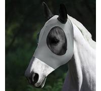 Máscara antimoscas elástica y cómoda con Orejas y Nariz, Amplio Espacio para los Ojos, Resistente a los Rayos UV, Ajuste Ajustable (Gris, 40 * 25 * 20cm)