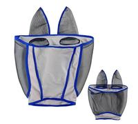 Máscara Antimoscas para Caballos con Orejas - Cobertura de Malla Fina con Protección UV - Máscara Control De Moscas para Caballo,para Establo Deportes Ecuestres Actividades al Aire Libre Exhibiciones