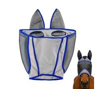 Máscara Antimoscas para Caballos con Orejas Cobertura Protectora de Malla