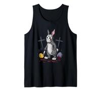 Máscara asesina de conejo de Pascua de terror con sangre de huevo Camiseta sin Mangas