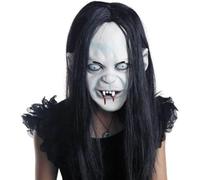Máscara Aterradora Halloween|Zombie De Halloween, Pelo Negro, 25*21cm