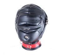 Máscara Bdsm Con Venda Para Los Ojos,Negra,Transpirable,Para La Cara Completa,Con Capucha Acolchada Para La Cabeza Y Las Orejas,Para Bondage,Juguetes Sexuales,Juego Sm Para Parejas,Talla Ún
