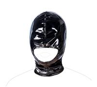 Máscara BDSM sexo máscara Pu máscara atada máscara BDSM juguetes sexuales atados fetiches sexuales de juego para adultos mujeres/hombres/parejas homosexuales personajes esclavos (L)
