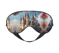Máscara clásica de cuento de hadas Castle01 de doble cara, suave, opaca, para dormir, para viajes
