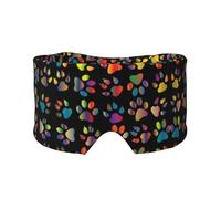 Máscara colorida con estampado de pata de perro, suave y cómoda, para hombres y mujeres