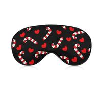 Máscara cómoda con diseño sexy de bastón de caramelo navideño y corazón rojo