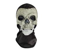 Máscara completa de calavera fantasma negra - Disfraz de esqueleto para cosplay | para deportes al aire libre y Halloween (b)