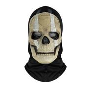 Máscara completa de calavera fantasma negra - Disfraz de esqueleto para cosplay | para deportes al aire libre y Halloween (c)