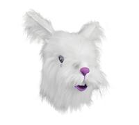 Máscara Completa De Conejo Blanco Para Hombre Accesorio De Disfraz De Pascua