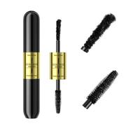 Máscara con fibra, fibras negras minúsculas incluidas Máscara para extender y alargar las pestañas, para un máximo volumen y efecto de rizaje