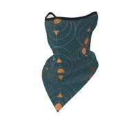 Máscara Cortavientos Art Déco de Cobre sobre Esmeralda, Polaina para el Cuello, para Motociclista de Invierno