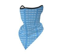 Máscara Cortavientos con código Binario Azul para Programador, Polaina para el Cuello, para Motocicleta, para Invierno