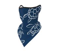 Máscara Cortavientos con diseño de Tortuga sobre Fondo Azul, Polaina para el Cuello, para Motociclista de Invierno