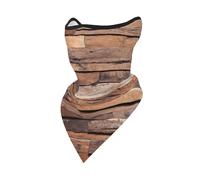 Máscara Cortavientos con Textura de Pared y Suelo de Paneles de Madera, Polaina para el Cuello, para Motociclistas de Invierno