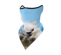 Máscara Cortavientos para Correr con un Adorable Cachorro de West Highland Terrier, Polaina para el Cuello, para Motociclistas de Invierno.
